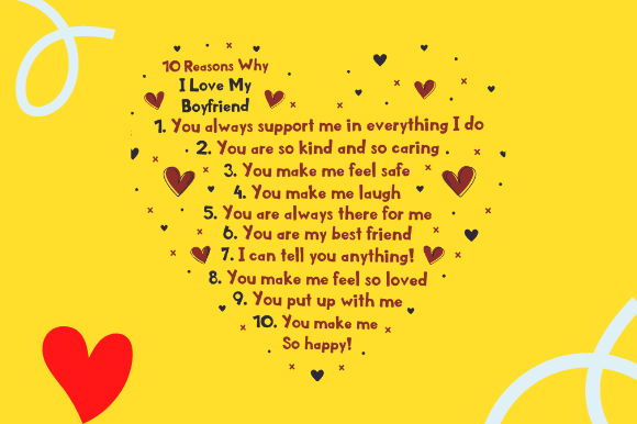 10 REASONS WHY I LOVE YOU GIFT: Graphics for Crafts & Heartfelt Branding