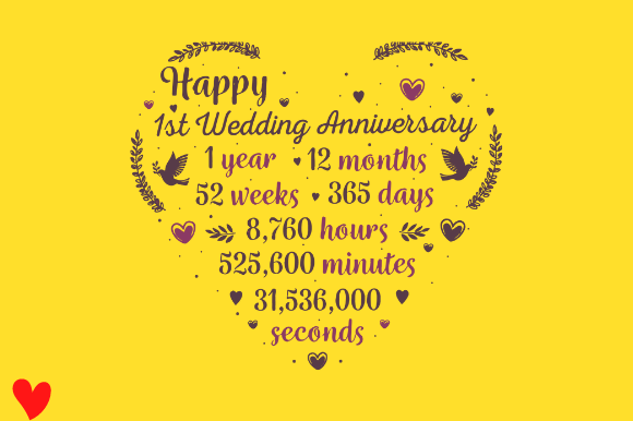 1ST WEDDING ANNIVERSARY GIFT for HER Graphics