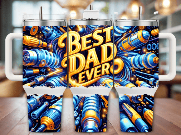 Electric Tools Best Dad Tumbler Wraps & Graphics