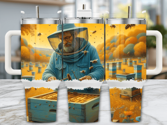 Fall Apiary Beekeeper Graphics for Tumbler Wraps