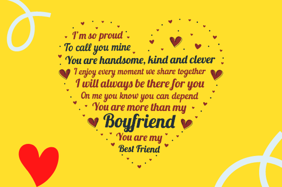 HEART BOYFRIEND BIRTHDAY CHRISTMAS Graphics for Crafts