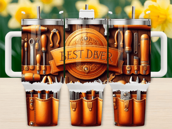 Leather Tools Best Ever Dad Tumbler Wraps & Graphics
